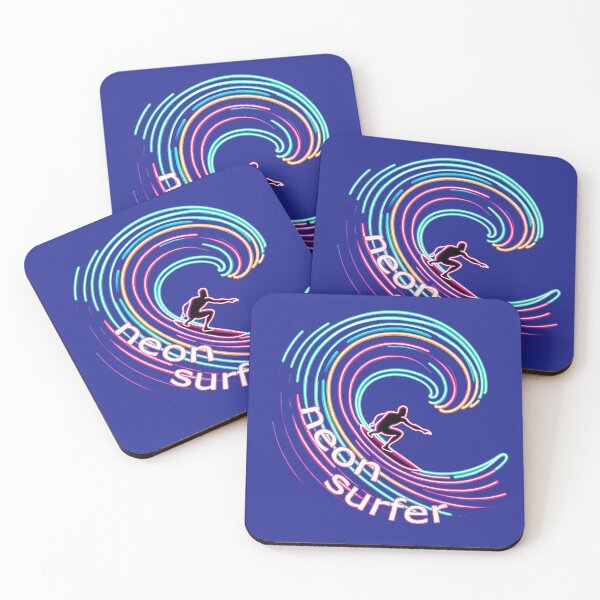 Item preview, Neon Crest Odyssey - The Surfer's Luminous Trail designed and sold by leyfinder.