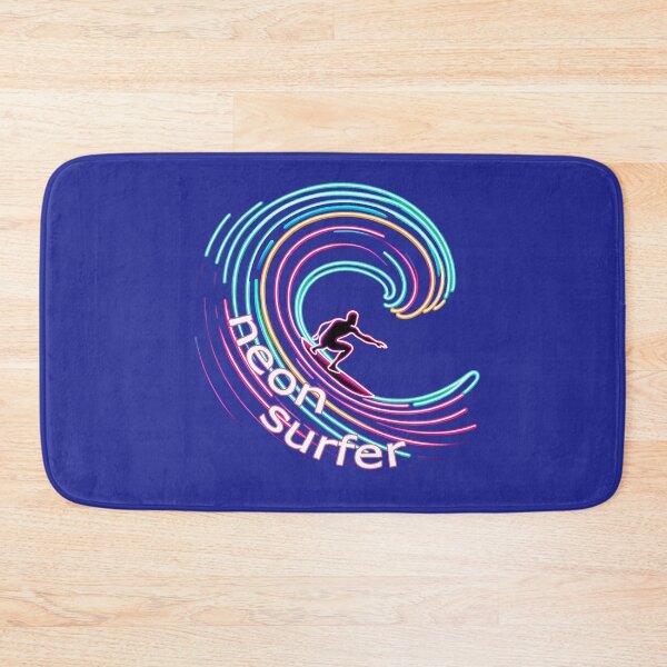 Item preview, Neon Crest Odyssey - The Surfer's Luminous Trail designed and sold by leyfinder.
