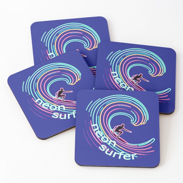 Item preview, Neon Crest Odyssey - The Surfer's Luminous Trail designed and sold by leyfinder.