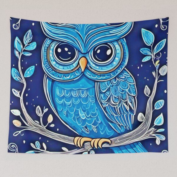 Item preview, Whimsical Chalk Owl designed and sold by Health And Fitness Posts e-Store.