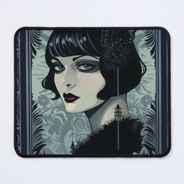 Item preview, Blue and Black Gothic Roaring 20's Woman designed and sold by dcrc.