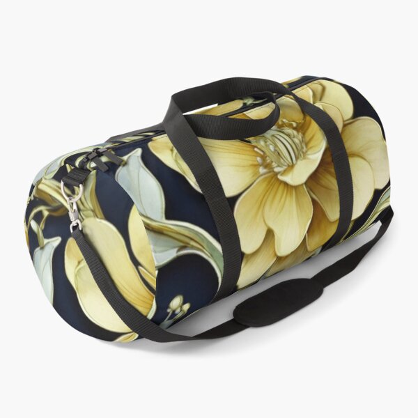 Item preview, Yellow flowers on navy designed and sold by Flowersonstuff.