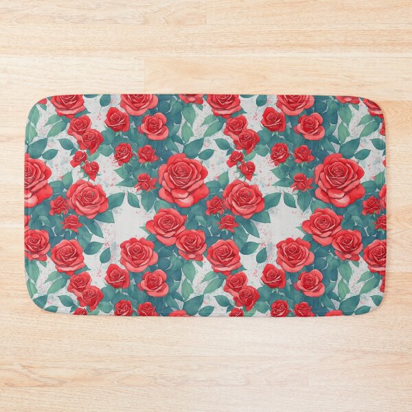 Item preview, Red watercolor painting roses seamless pattern designed and sold by Andrey-Myagkov.