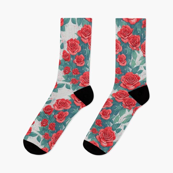 Item preview, Red watercolor painting roses seamless pattern designed and sold by Andrey-Myagkov.