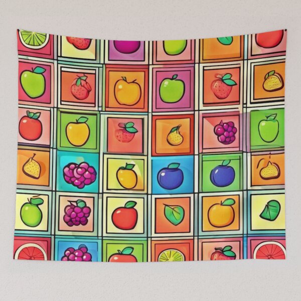 Item preview, Fruitful Square Delights designed and sold by Health And Fitness Posts e-Store.