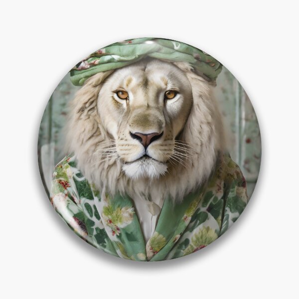 Item preview, Boho lion reading newspaper designed and sold by Jeepbabes.