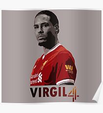 Virgil Van Dijk Liverpool Poster