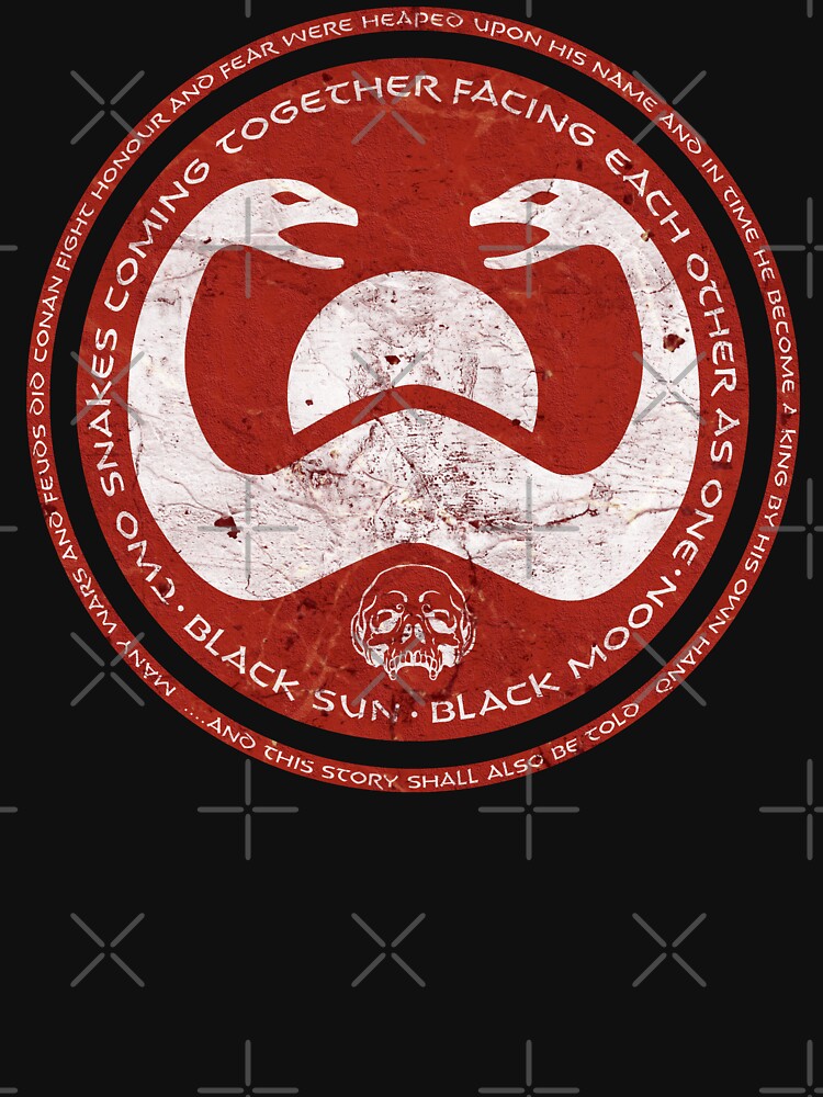 Thumbnail 7 of 7, Essential T-Shirt, Thulsa Doom Blood Battle Shield designed and sold by Purakushi.