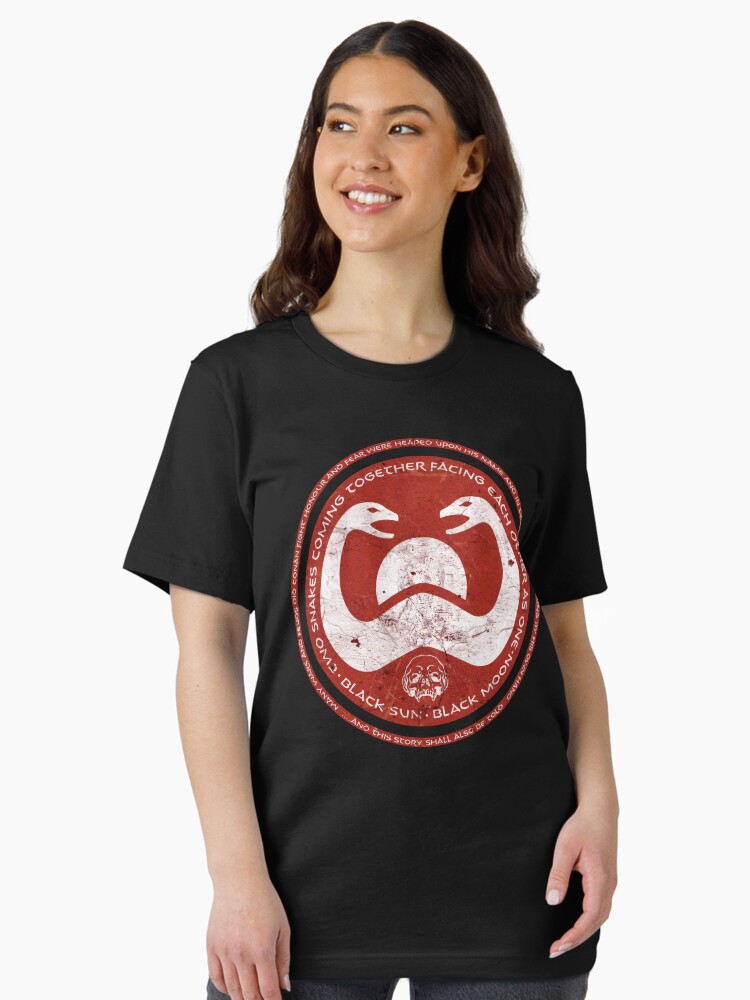 Thumbnail 2 of 7, Essential T-Shirt, Thulsa Doom Blood Battle Shield designed and sold by Purakushi.