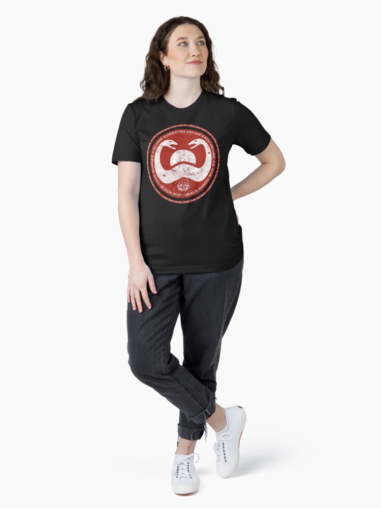 Thumbnail 4 of 7, Essential T-Shirt, Thulsa Doom Blood Battle Shield designed and sold by Purakushi.