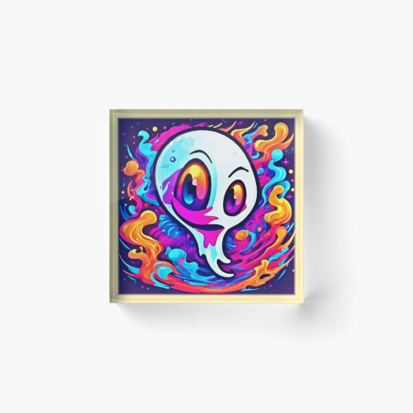 Item preview, Vibrant Ghost Cartoon designed and sold by Health And Fitness Posts e-Store.