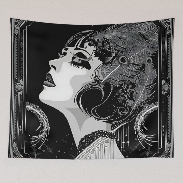 Item preview, Monochrome Gothic Roaring 20's Woman designed and sold by dcrc.