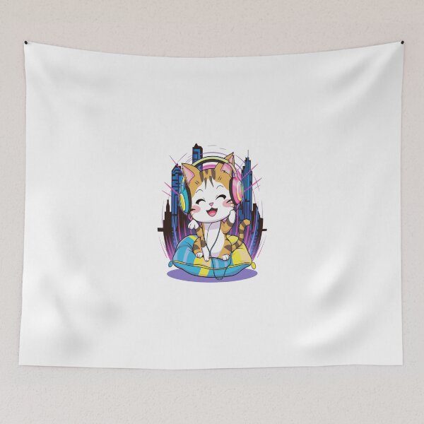 Item preview, Cat with headphones designed and sold by M4JK3l.