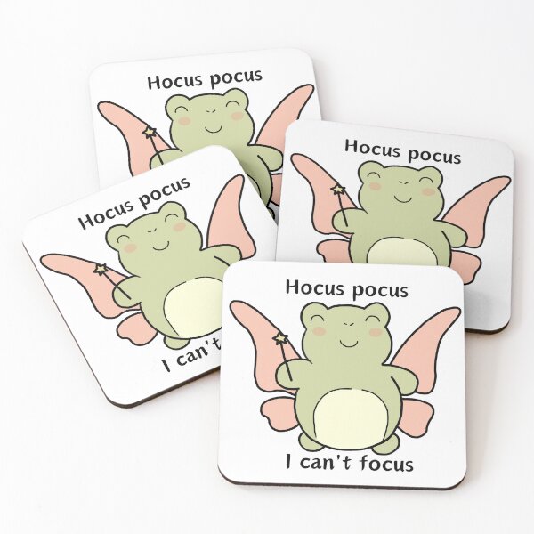 Item preview, Hocus pocus I can't focus | ADHD quote cute fairy frog designed and sold by NeurodiverseTea.
