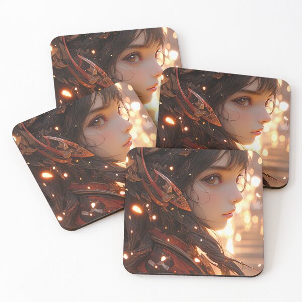 Item preview, Fierce Ember Fantasy Warrior Anime Girl designed and sold by bubblegoth.