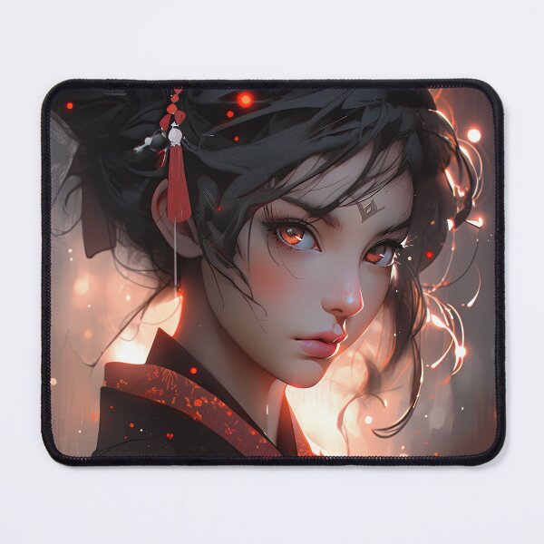 Item preview, Elegant Crimson Geisha Anime Girl designed and sold by bubblegoth.