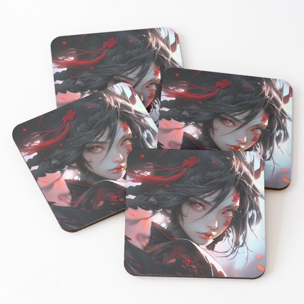 Item preview, Crimson Warrior Anime Girl designed and sold by bubblegoth.