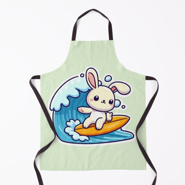 Item preview, Animated Surfing Bunny designed and sold by StickerStudio27.