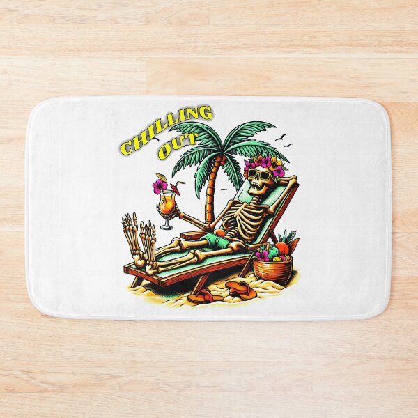 Item preview, Chilling Out Unwind in Style: Beachside Vibes with our Chilled-Out Skeleton Tee! designed and sold by Starwebd.