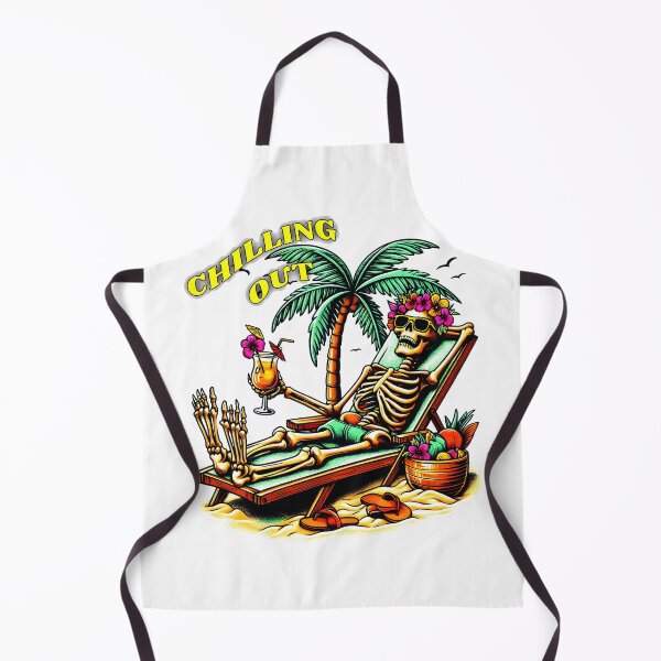 Item preview, Chilling Out Unwind in Style: Beachside Vibes with our Chilled-Out Skeleton Tee! designed and sold by Starwebd.