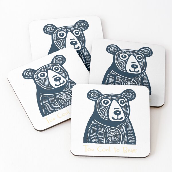 Item preview, Funny Bear Pun Too Cool to Bear designed and sold by whyitsme.