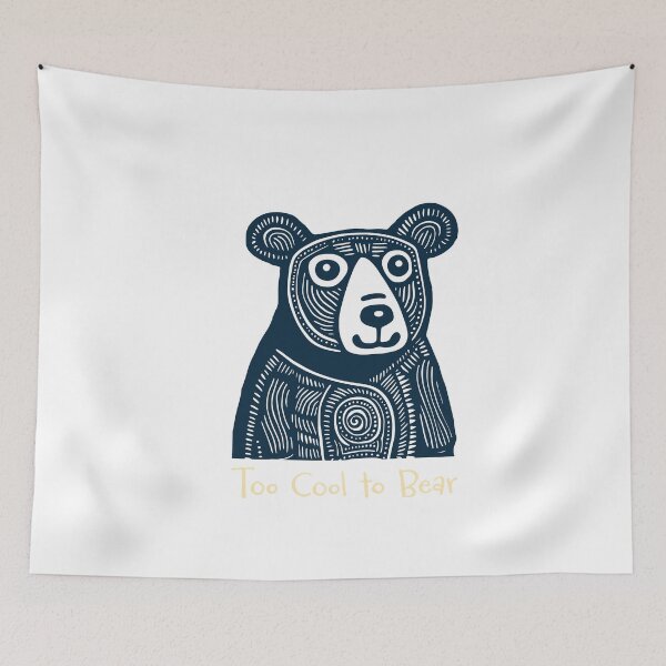 Item preview, Funny Bear Pun Too Cool to Bear designed and sold by whyitsme.