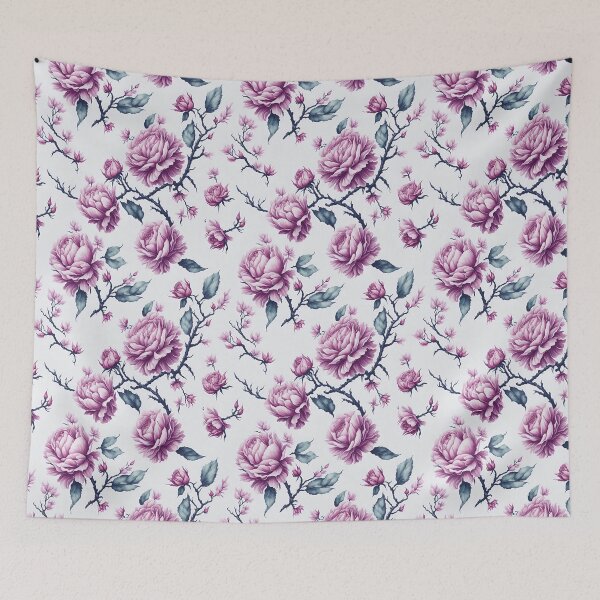 Item preview, Pink watercolor painting roses seamless pattern designed and sold by Andrey-Myagkov.