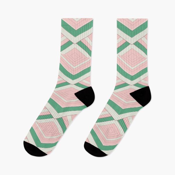 Item preview, Leisure Stripes Chevron - Green and Pink designed and sold by SilverPegasus.
