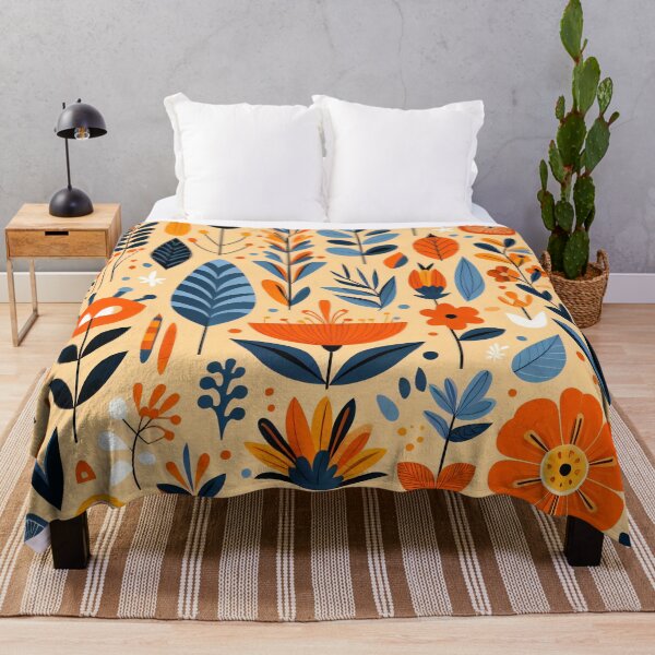 Item preview, Scandinavian Folk Art floral pattern designed and sold by FOLK ART FUSION.