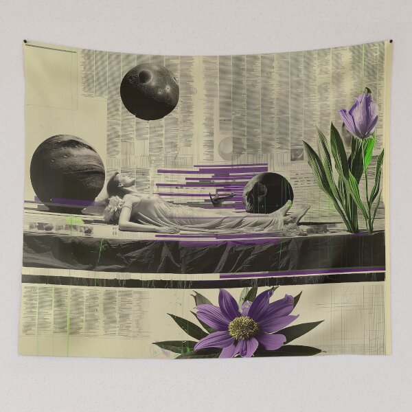Item preview, Surreal Dreamer Vintage Retro Style Collage Art designed and sold by Mystikos Art.