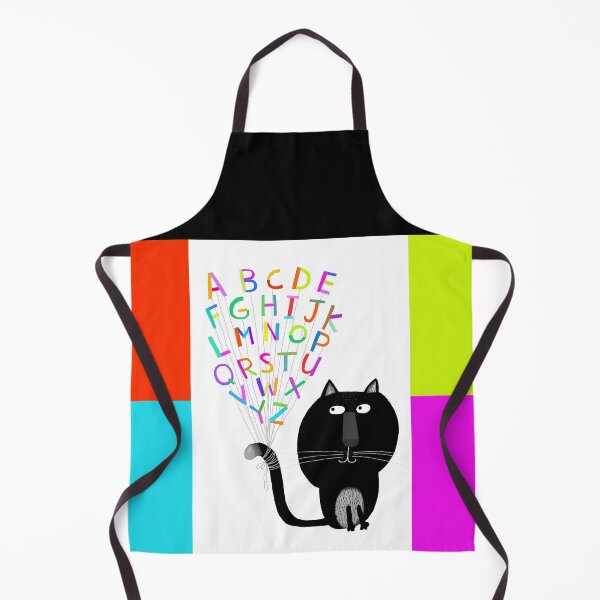 Item preview, Colorful Alphabet Letters with Black Cat by Artist Carla Daly designed and sold by Carla Daly.