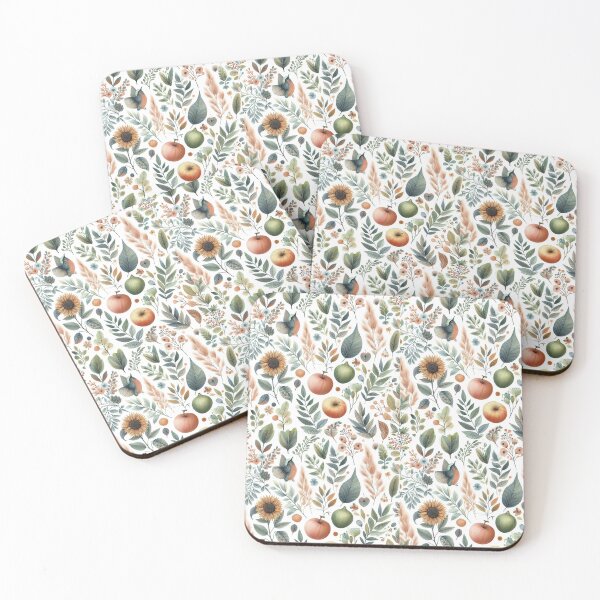 Item preview, Flower Fruit Brid seamless digital paper designed and sold by AstroSupus.