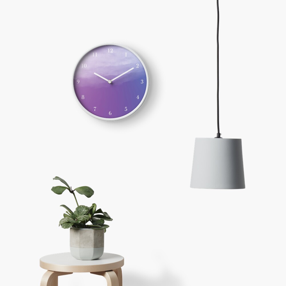 Watercolor (purple) Clock
