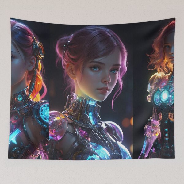 Item preview, Female Characters with Cybernetic Enhancements designed and sold by masabo.