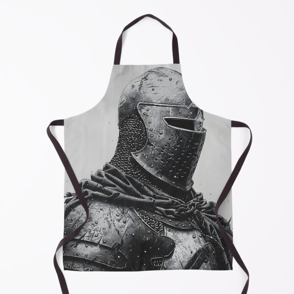 Item preview, Black and white Medieval Knight print designed and sold by dcrc.