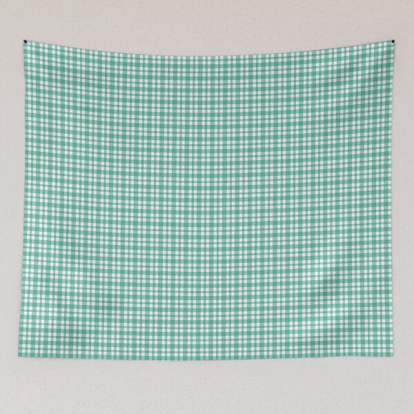 Item preview, Copy of Traditional Cottagecore Gingham Pattern in Aqua Green designed and sold by SamJanner.