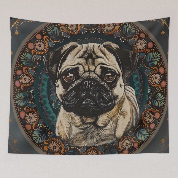 Item preview, Mandala - Pug designed and sold by aleibanez.