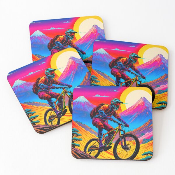 Item preview, Vivid Velocity: MTB Rider Embraces the Spectrum of Speed designed and sold by GrizzlyCollective.