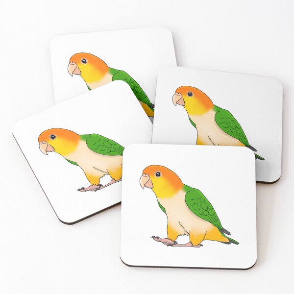 Item preview, Cute White-Bellied Caique designed and sold by LittleBeaksArt.