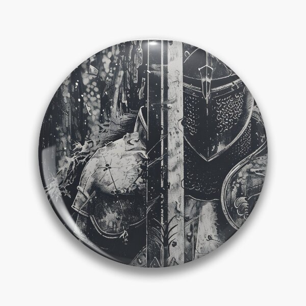Item preview, Black and white Medieval Knight print designed and sold by dcrc.