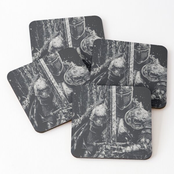 Item preview, Black and white Medieval Knight print designed and sold by dcrc.