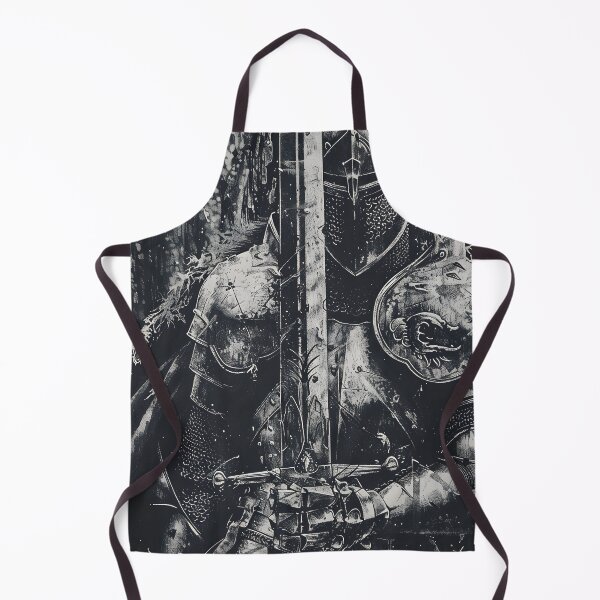 Item preview, Black and white Medieval Knight print designed and sold by dcrc.