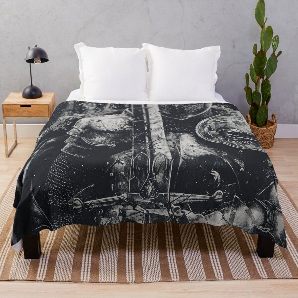 Item preview, Black and white Medieval Knight print designed and sold by dcrc.