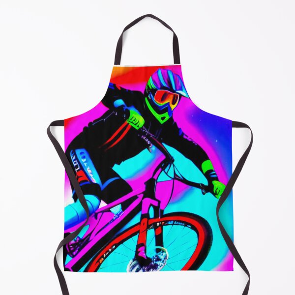 Item preview, Trailblazing Spectrum: Bright MTB Rider Shredding Trails and Taking Names designed and sold by GrizzlyCollective.