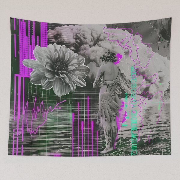 Item preview, Surreal Angel Woman Collage - Ethereal Digital Art designed and sold by Mystikos Art.