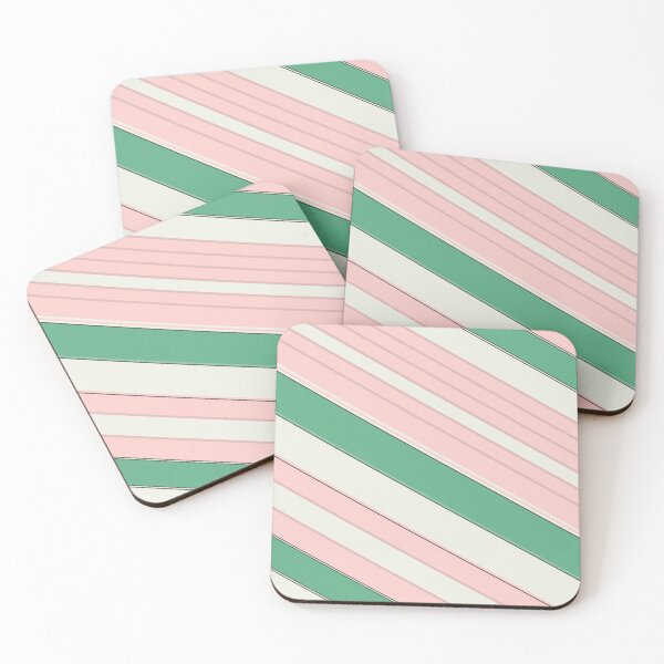 Item preview, Leisure Stripes Diagonal - Green and Pink designed and sold by SilverPegasus.