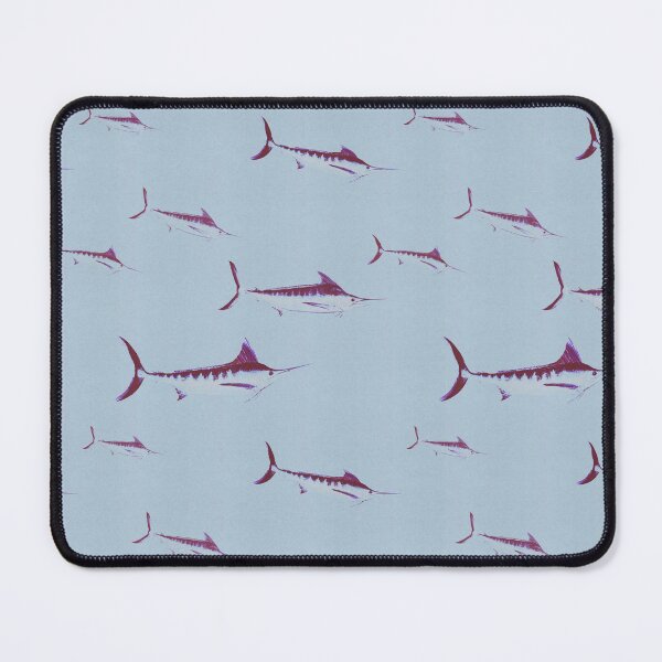 Item preview, Blue Marlin Vintage Warm Light Blues designed and sold by Melissa  MacMichael Art + Design.