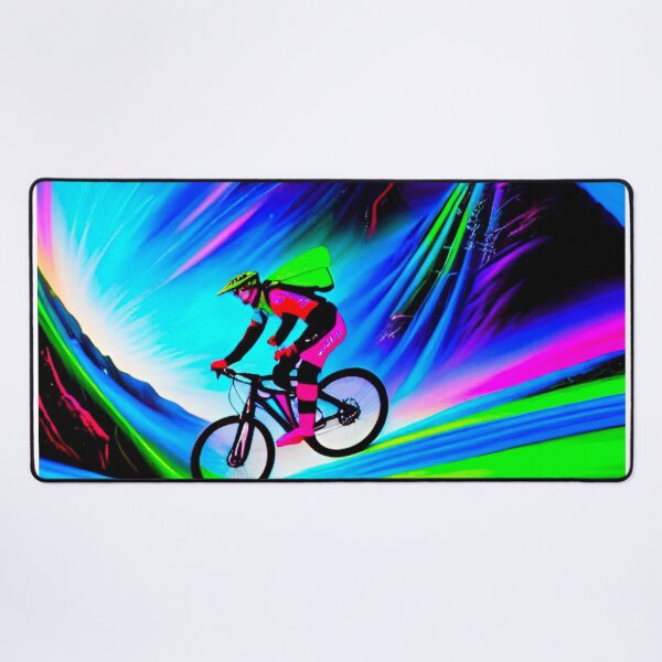 Item preview, Neon Trailblazer: MTB Shredder Ignites the Trails in Bright Colors designed and sold by GrizzlyCollective.