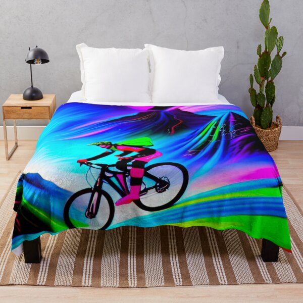 Item preview, Neon Trailblazer: MTB Shredder Ignites the Trails in Bright Colors designed and sold by GrizzlyCollective.