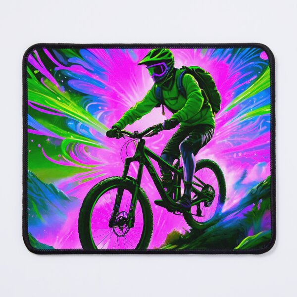 Item preview, Vibrant Velocity: MTB Rider’s Colorful Adventure designed and sold by GrizzlyCollective.